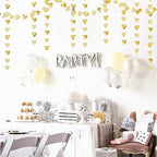 Glitter Champagne-Gold Engagement Party-Decorations Heart-Garland - 52ft Hanging Streamers Banner, Anniversary, alternate