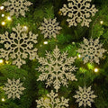 Glitter Snowflake Ornaments for Christmas Tree Decorations