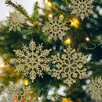Glitter Snowflake Ornaments for Christmas Tree Decorations, alternate view 3