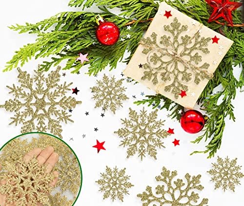Glitter Snowflake Ornaments for Christmas Tree Decorations, alternate view 6