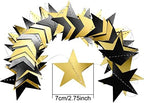 Glitter Star Garland Banner Decoration, 130 Feet Bright Gold Star Hanging Bunting Banner Backdrop for Engagement, alternate