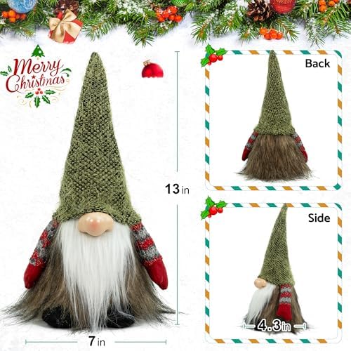 Gnome Christmas Decorations, Gnomes Plush Ornaments Swedish Tomte, alternate view 3