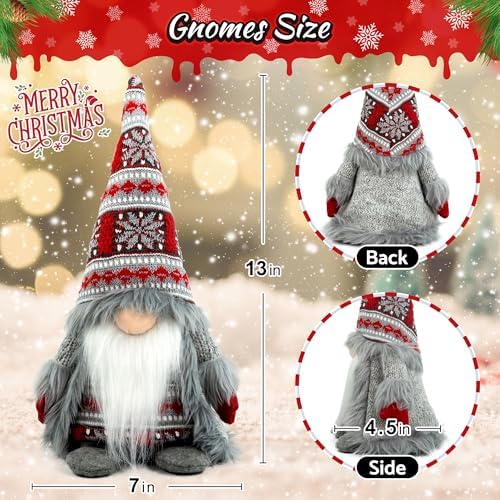 Gnome Christmas Decorations, Plush Christmas Gnome Gifts for Women, alternate view 3