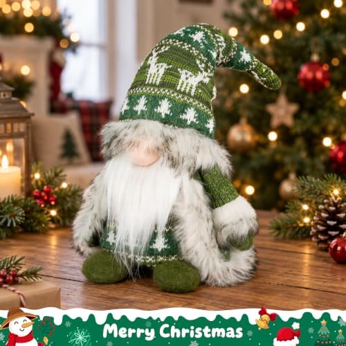 Gnome Christmas Decorations - Plush Scandinavian Tabletop Gnome, alternate view 2