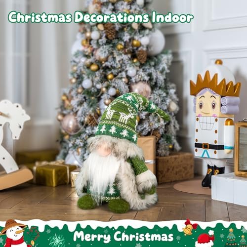Gnome Christmas Decorations - Plush Scandinavian Tabletop Gnome, alternate view 4