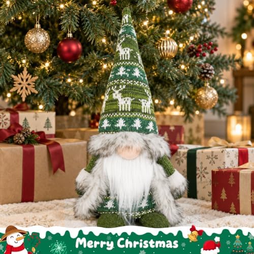 Gnome Christmas Decorations - Plush Scandinavian Tabletop Gnome, alternate view 5