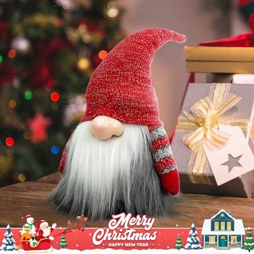 Gnome Christmas Decorations, Plush Swedish Santa Tomte Elf, alternate view 6
