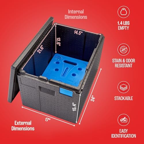 GoBox Insulated Lightweight Thermal Hot Box and Food Pan Carrier (12 Inch Deep) - Hotbox and Food Warmer for, alternate view