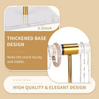 Gold Acrylic Display Risers 3PCS and Crystal T Bar Necklace Holder 1PC, alternate view 6