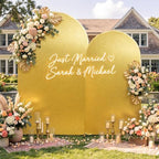 Gold Arch Backdrop Cover Set of 2(6 7.2FT), Sequin Chiara Arch Cover in 6ft+7.2ft in Gold