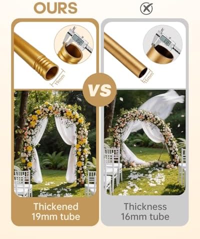 Gold Arch Backdrop Stand, 7.2FT in Gold, alternate view 2