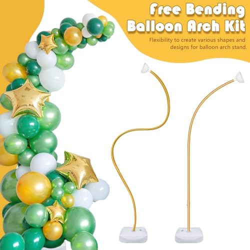Gold Balloon Arch Kit with Base, 9.35Ft & 6Ft Half Balloon Arch Stand, alternate view 5