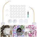 Gold Balloon Arch Stand Kit, 9.3ft & 6ft Free Bending Soft Balloon Flower Backdrop Stands Set with Water Base