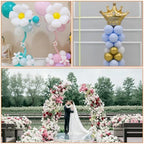 Gold Balloon Arch Stand Kit, Reinforced 8.2FT & 5FT Half Arch Stands in Glod-a, alternate view 7