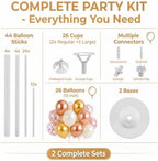 Gold Balloon Column Stand Kit for Floor with Base, Pole, for Party Decor in 2 Count (Pack of 1) in Soft Rose, alternate view