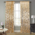 Gold Big Payatte Sequin 18MM Sequin Backdrop Drapes Curtains Panels, Fashion 9FTx9FT Backdrop for Thanksgiving