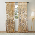Gold Big Payatte Sequin 18MM Sequin Backdrop Drapes Curtains Panels, Fashion 9FTx9FT Backdrop for Thanksgiving, alternate