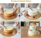 Gold Cake Boards 4 Pack, 6 8 10 12 Inch Round Cardboard Cake Base, alternate view 4