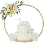 Gold Cake Stand for Wedding, 11.7" Round Display Stands in Gold