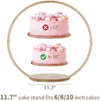 Gold Cake Stand for Wedding, 11.7" Round Display Stands in Gold, alternate view 3