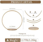 Gold Cake Stand for Wedding, 11.7" Round Display Stands in Gold, alternate view 6