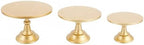 Gold Cake Stand Set Metal Dessert Table Display Stand 3 Pack in Gold