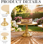 Gold Cake Stand Set Metal Dessert Table Display Stand 3 Pack in Gold, alternate view 4