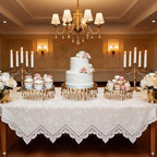 Gold Cake Stand Set of 3, Gold Stand for Dessert Table in Golden, alternate view 2