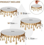 Gold Cake Stand Set of 3, Gold Stand for Dessert Table in Golden, alternate view 3