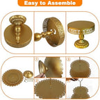 Gold Cake Stands Set, 5pcs Metal Dessert Table Display Set, Tiered Cupcake Stand Dessert Serving Tray for, alternate view 7