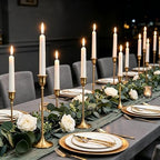 Gold Candlestick Holders Bulk: Solid Aluminum - Set of 30 in Gold