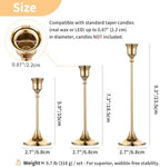 Gold Candlestick Holders Bulk: Solid Aluminum - Set of 30 in Gold, alternate view 2