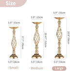 Gold Centerpiece Stand for Table, Twist Style, 22.8" Tall, 2 Pcs in Gold, alternate view 3