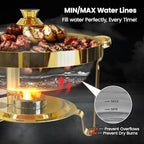 Gold Chafing Dishes for Buffet 4 Pack, 6QT Buffet Servers and Warmers Sets in Gold, alternate view 4