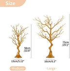 Gold Christmas Tree, 22.8 Inch Artificial Display Branch, 2 Pcs in Gold, alternate view 3