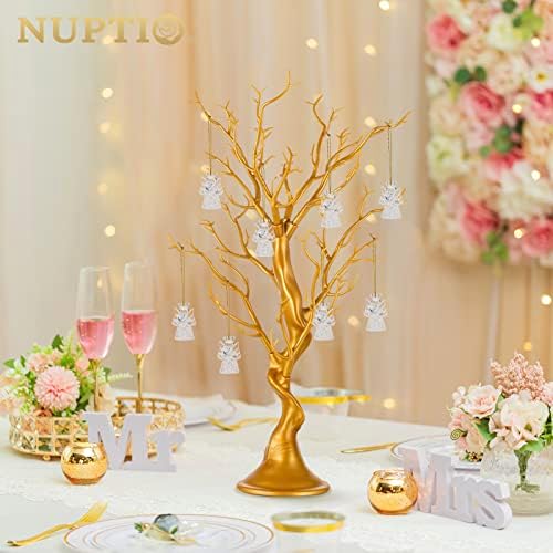 Gold Christmas Tree, 22.8 Inch Artificial Display Branch, 2 Pcs in Gold, alternate view 5