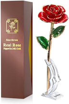 Gold Dipped Infinity Rose - Eternal Resin-Preserved Rose | Forever Flower Decor for Birthdays, Mother’s Day