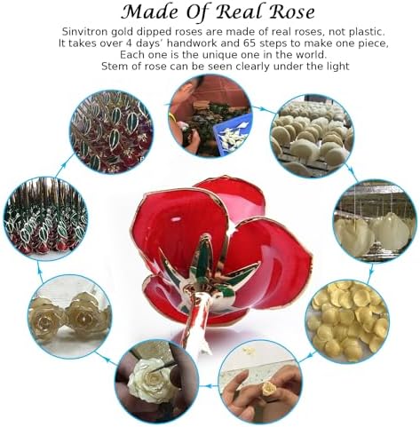 Gold Dipped Infinity Rose Forever Flower Decor, Resin Preserved Real Rose Birthday Gift for Women, Anniversary, alternate