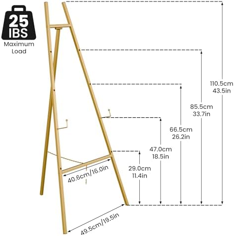 Gold Easel Stand for Sign, Wedding Sign, alternate view 3