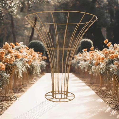 Gold Floor Standing Blossom Metal Tree Flower Frame, Wedding Floral Display Stand - 6.5ft in Type 9