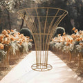 Gold Floor Standing Blossom Metal Tree Flower Frame, Wedding Floral Display Stand - 6.5ft in Type 9