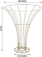 Gold Floor Standing Blossom Metal Tree Flower Frame, Wedding Floral Display Stand - 6.5ft in Type 9, alternate view 2