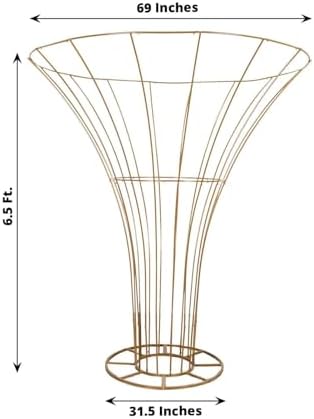 Gold Floor Standing Blossom Metal Tree Flower Frame, Wedding Floral Display Stand - 6.5ft in Type 9, alternate view 2