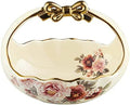Gold Floral Fruit Basket for Kitchen Table in Small in Gold fruit basket