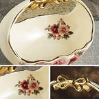 Gold Floral Fruit Basket for Kitchen Table in Small in Gold fruit basket, alternate view 4