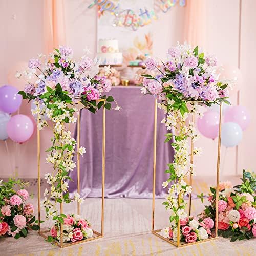 Gold Flower Stand for Table: 31.5” Tall Centerpiece Stand for Wedding Table Reception Floral Center Pieces with, alternate