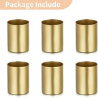 Gold Flower Vase Centerpieces, 5.1" Tall, Metal, 6 Pcs in Gold-1#, alternate view 6