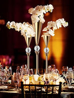 Gold Flower Vase for Centerpiece Table Decorations Wedding Reception Decor, 19.7 Inch Tall Metal Vase for, alternate view 2