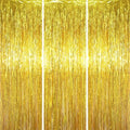 Gold Foil Fringe Backdrop Curtains, 3.3x6.6ft, 3pcs in 3.3x6.6ft