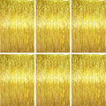 Gold Foil Fringe Backdrop Curtains, 3.3x6.6ft, 6pcs in 3.3x6.6ft